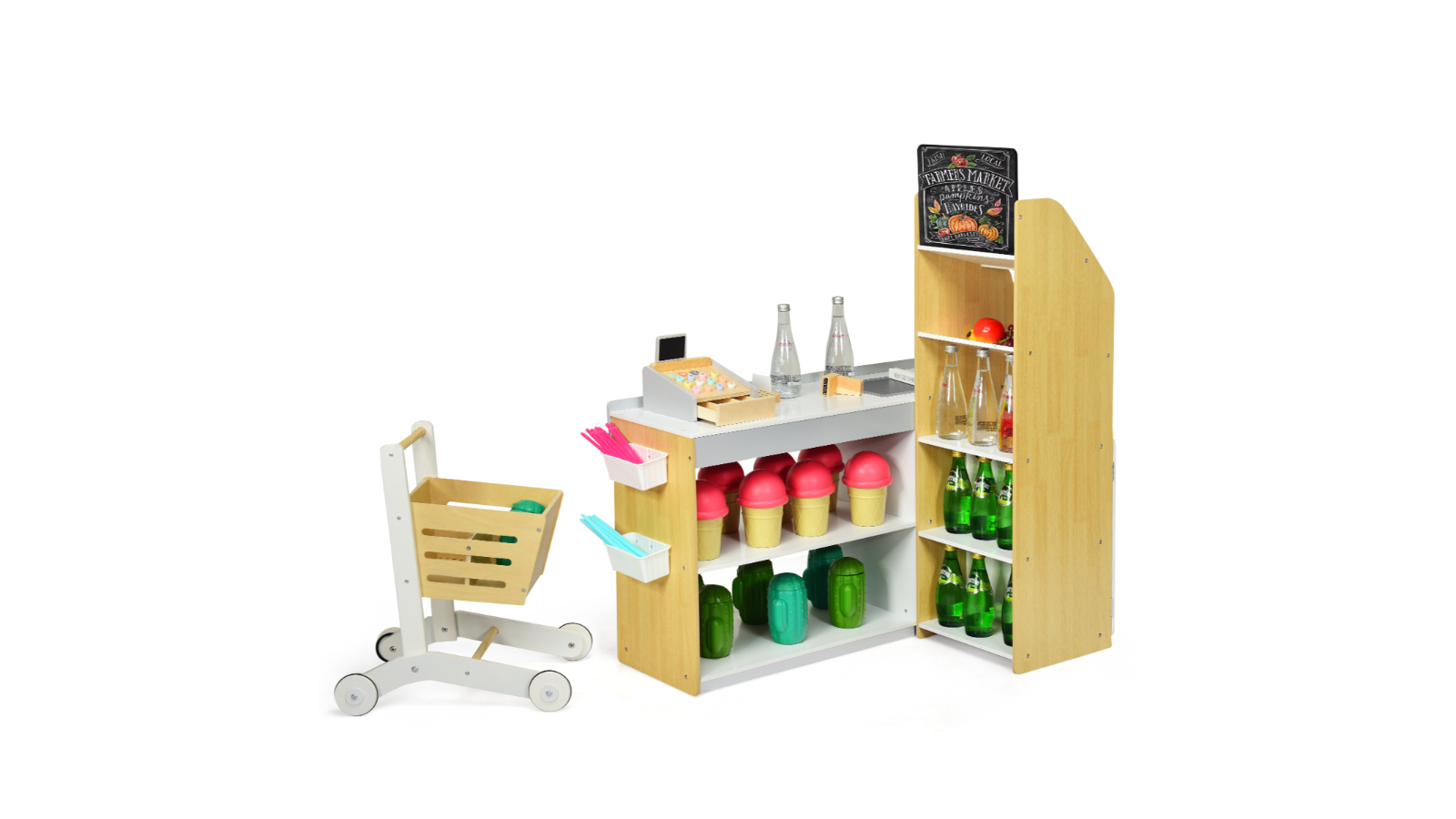 Costway Supermarket Cash Register Grocery Store Playset