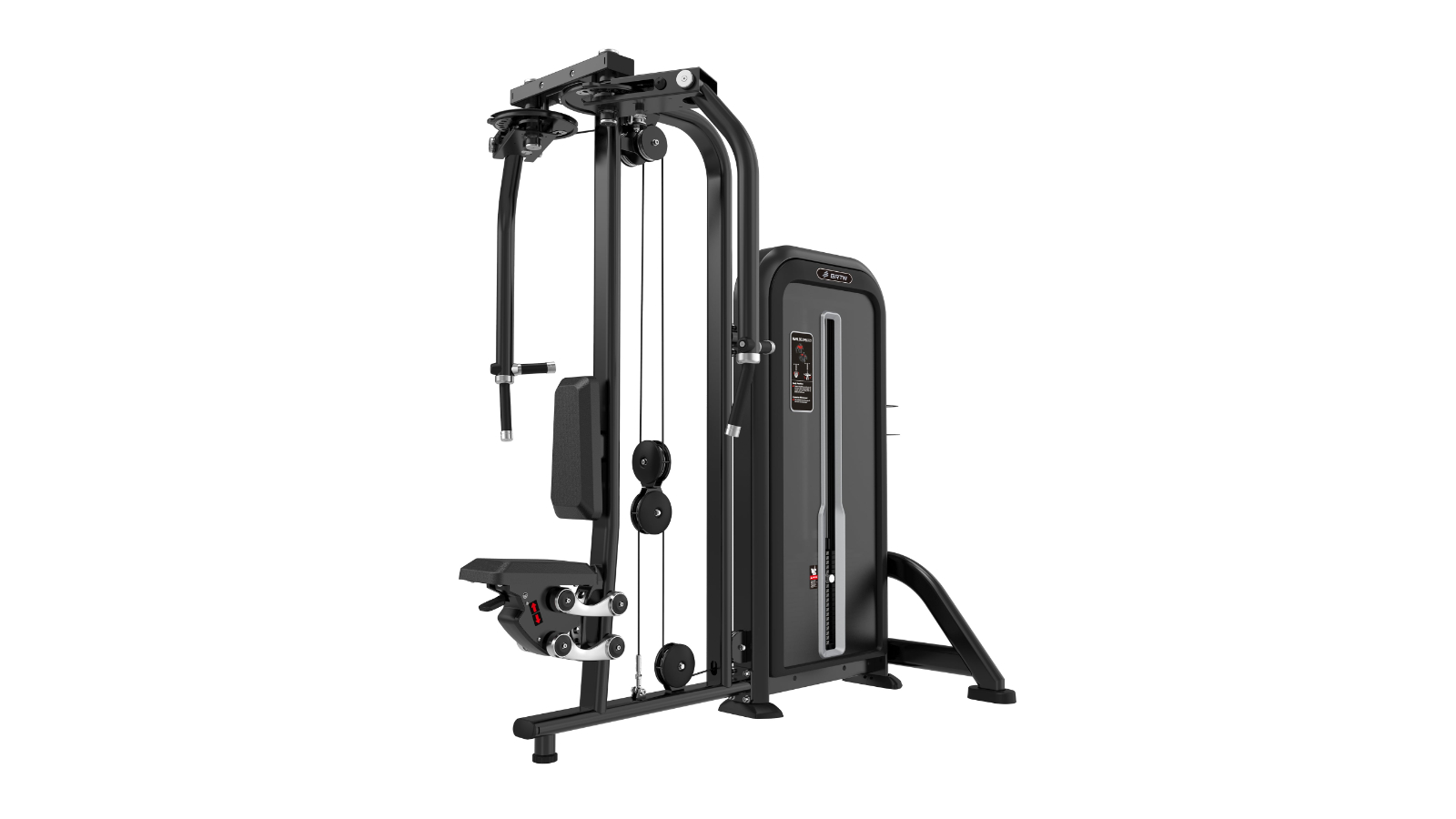 Fitness Hero T-Max Series Pec Fly Pin Loaded Machine - Matte Black
