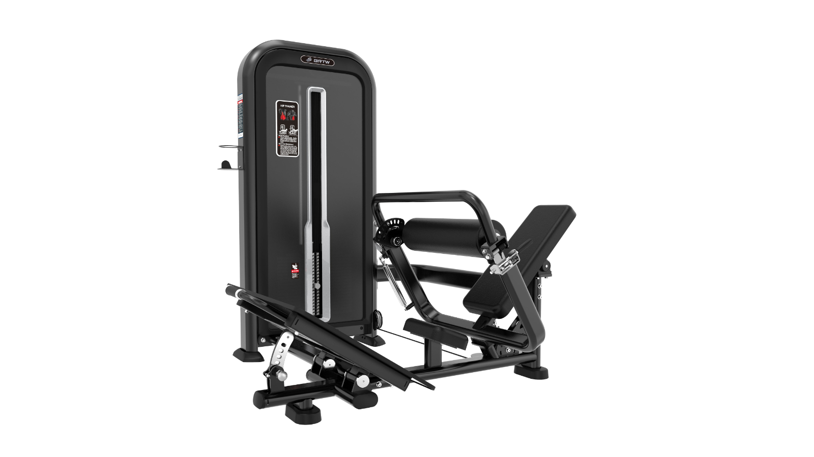 Fitness Hero T-Max Series Hip Thrust Pin Loaded Machine - Matte Black