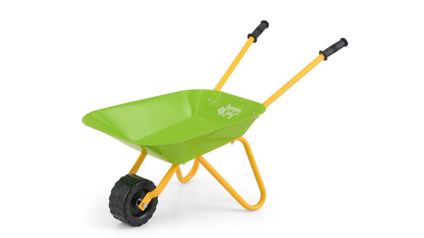 Costway Rolling Metal Wheelbarrow Outdoor Garden Yard Playset - Light Green