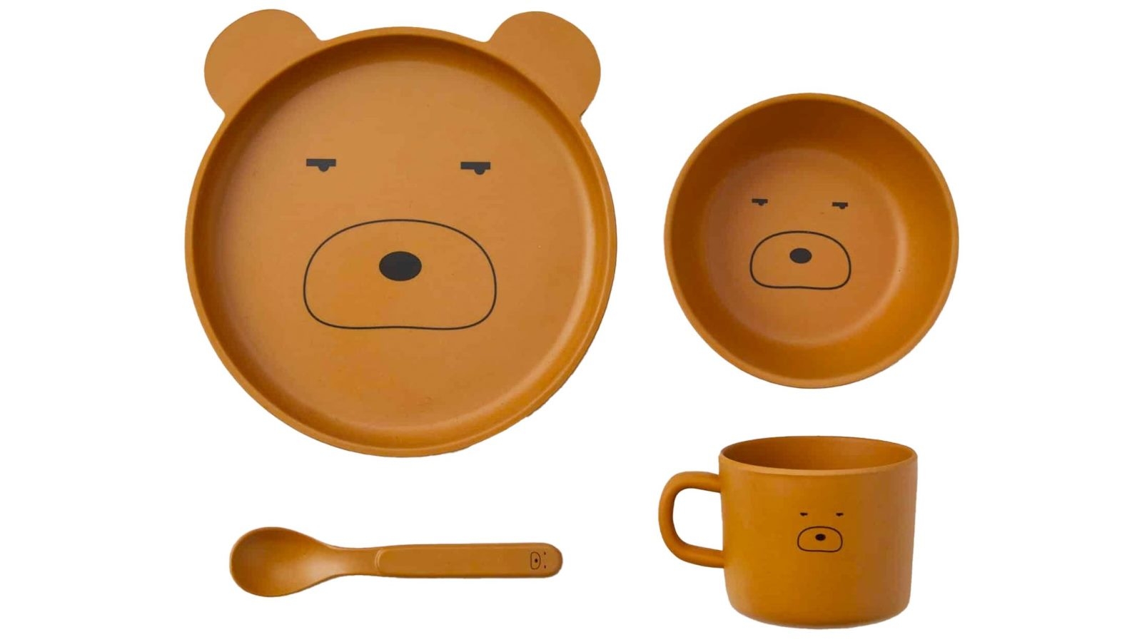 Jiggle & Giggle 4 Piece Animal Faces Dinner Set - Assorted