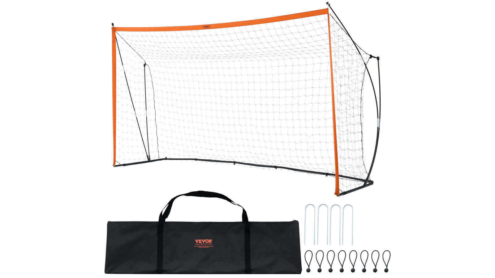 Vevor 12 x 6ft Portable Soccer Goal Kids Soccer Net Carry Bag Backyard Training