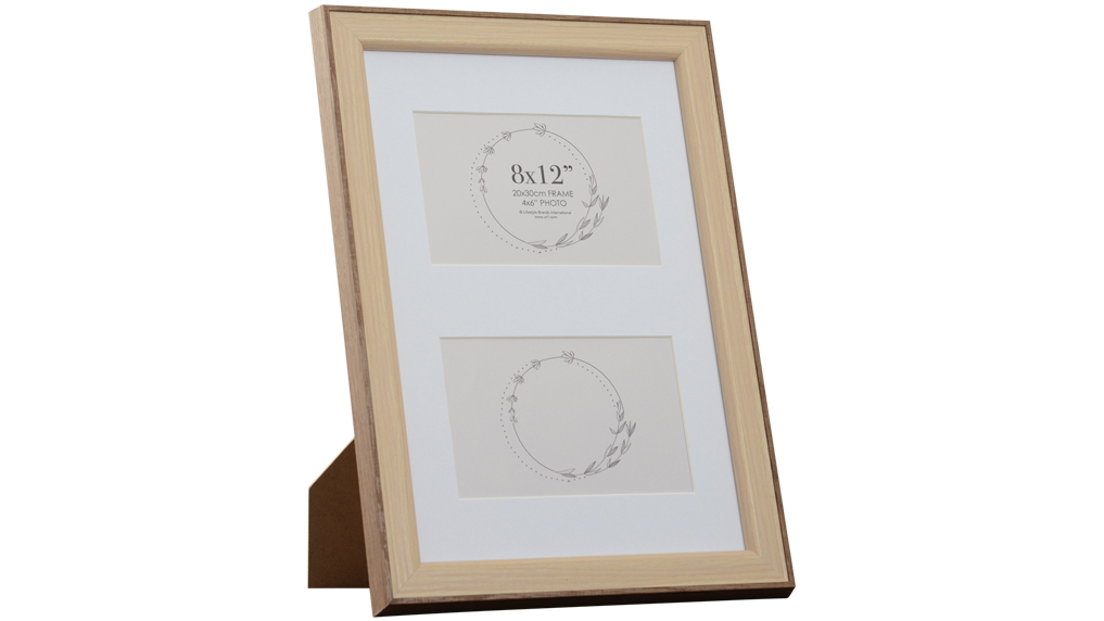 UR1 Riley 8x12-inch Teak/White Wash Photo Frame with 2 4x6-inch Opening