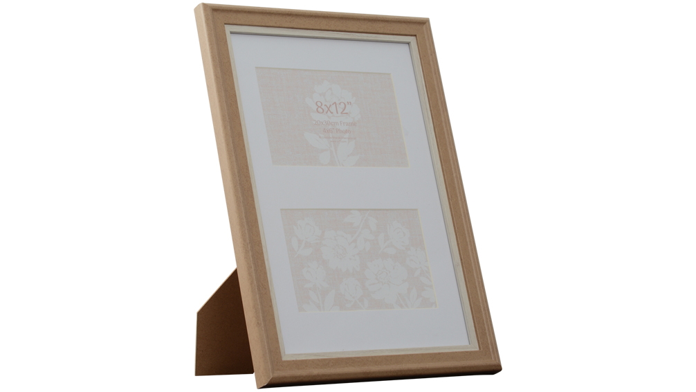 UR1 Willow 8x12-inch Natural/White Photo Frame with 2 4x6-inch Opening