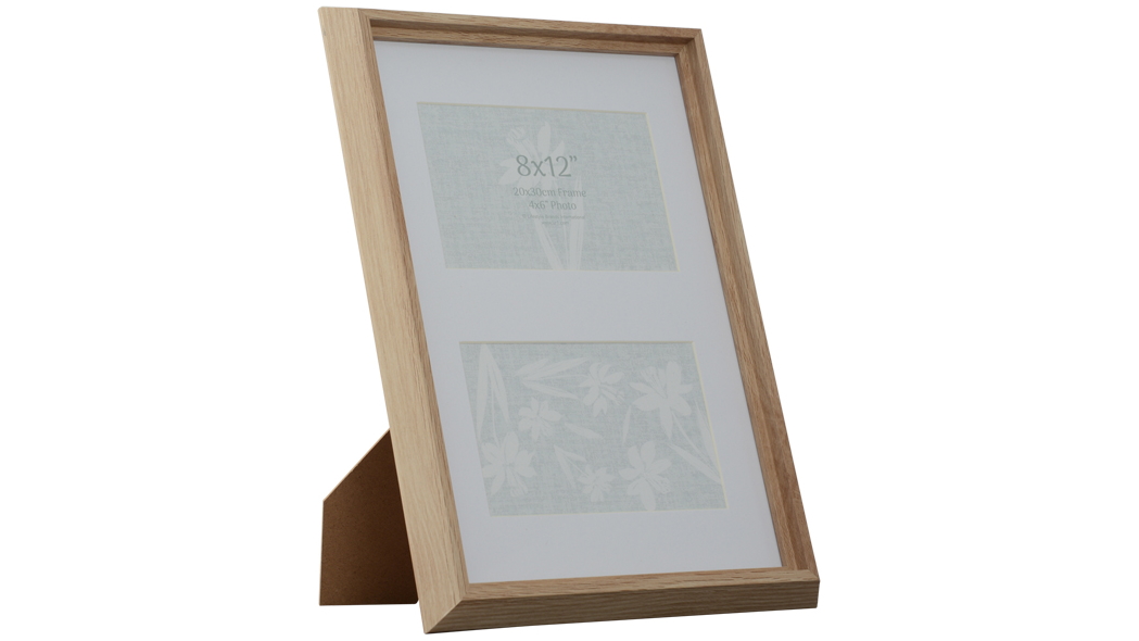 UR1 Kai 8x12-inch Oak Photo Frame with 2 4x6-inch Opening