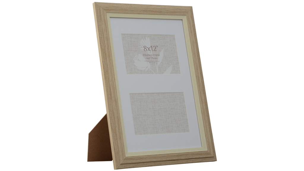 UR1 Hallie 8x12-inch Oak/White Photo Frame with 2 4x6-inch Opening
