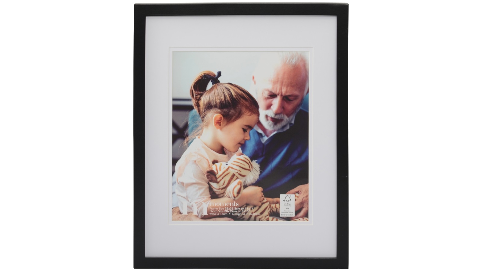 UR1 FSC Mix Moments 11x14-inch Photo Frame with 8x10-inch Opening - Black