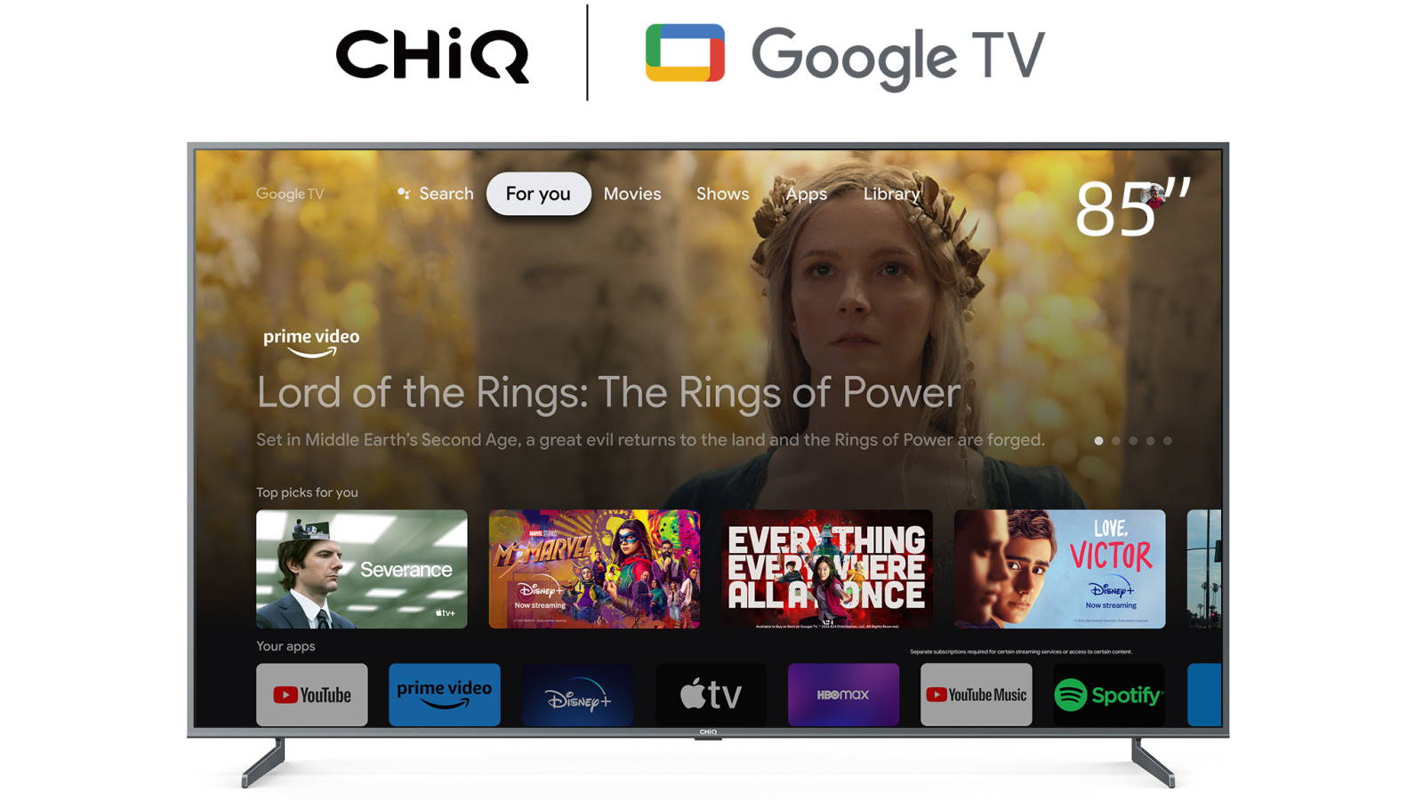 ChiQ 85-inch F8TG 4K UHD LED Google TV with Metal Frame | Harvey