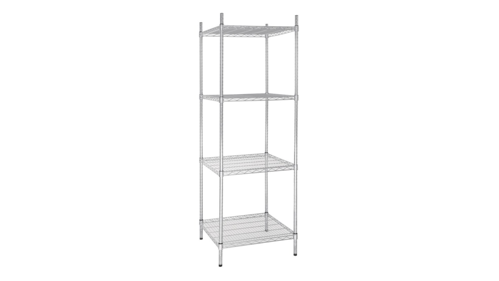 Vogue U884 4-Tier Wire Shelving Kit - 61 x 61cm