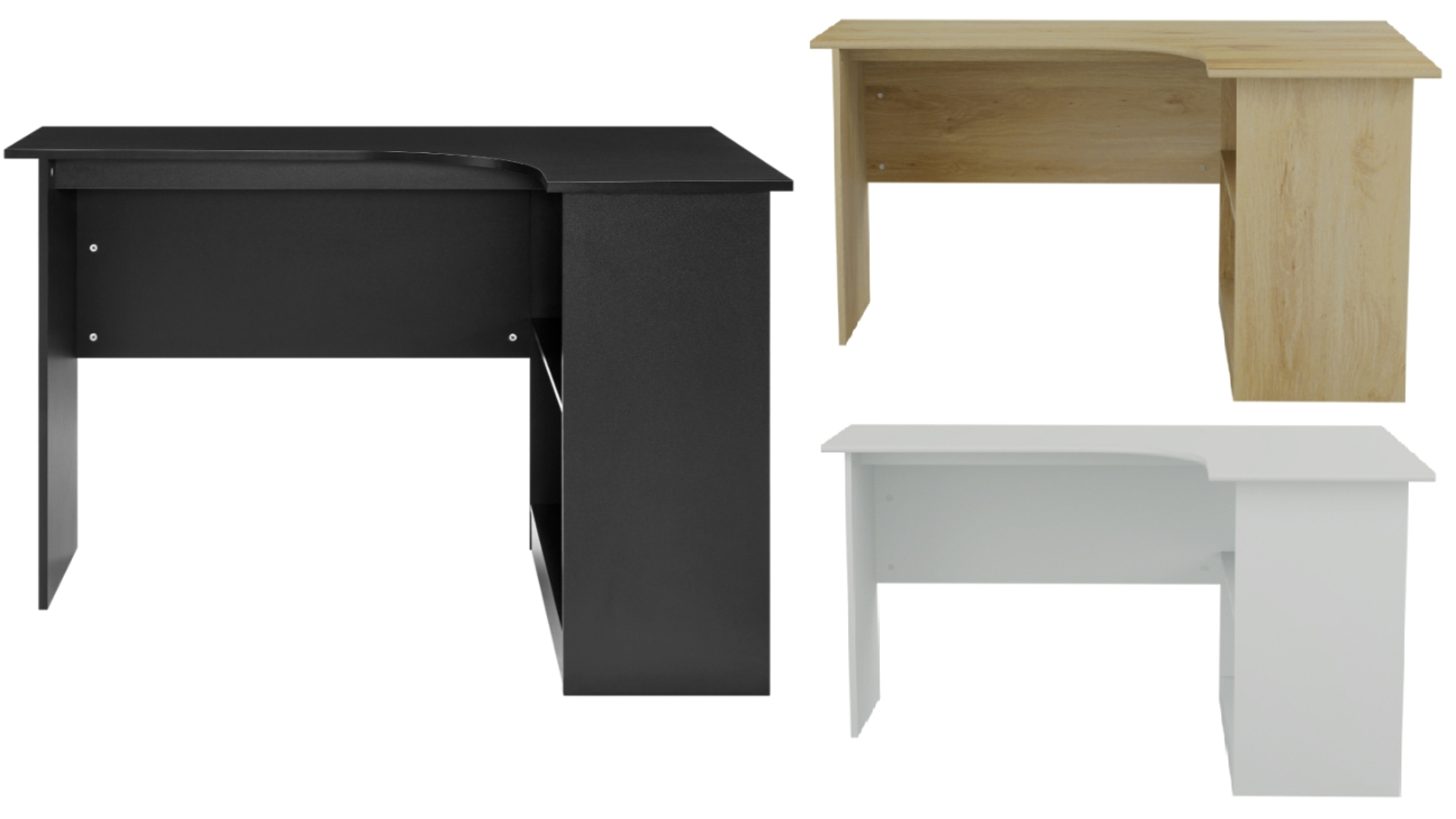 Kodu Belle Corner Student Study Office Desk with Shelving