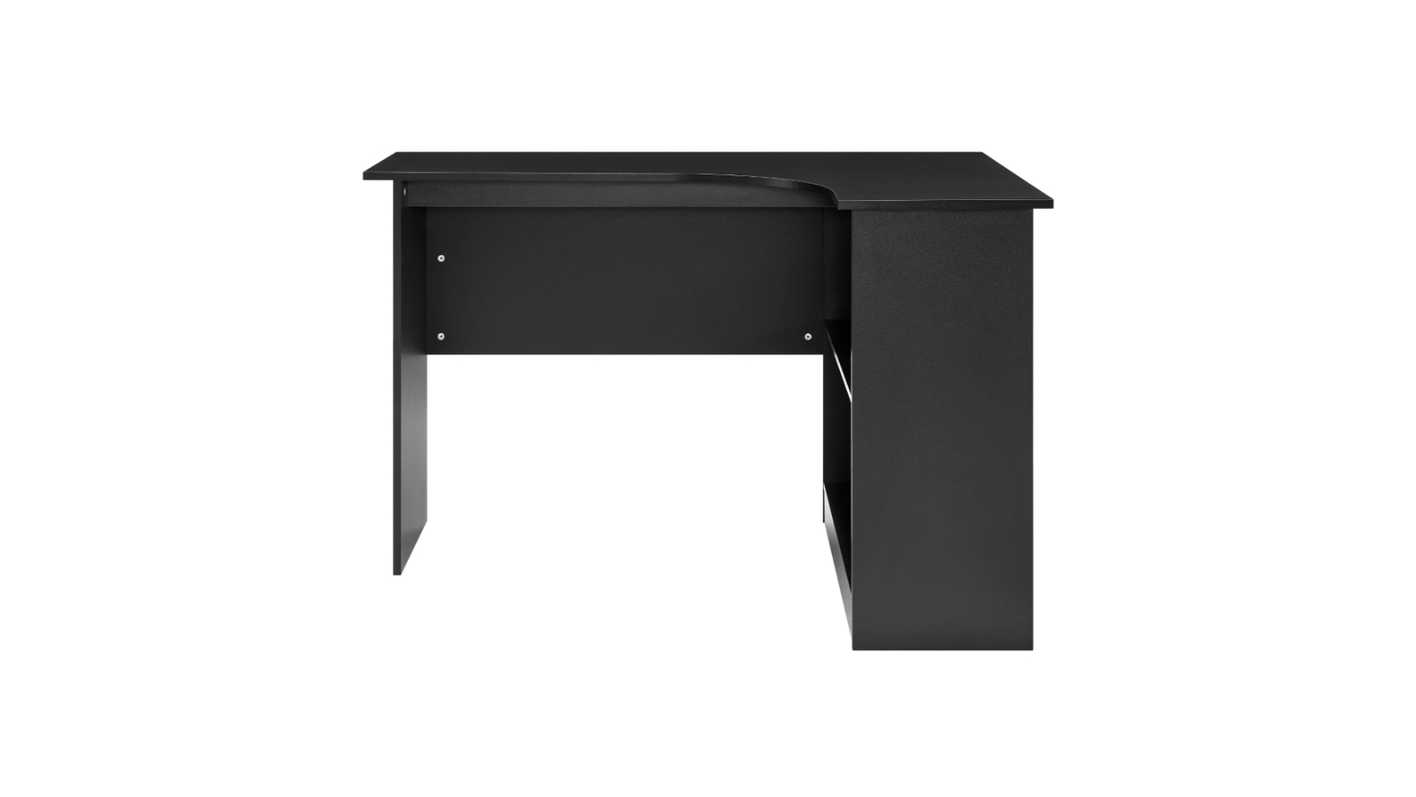 Kodu Belle Corner Student Study Office Desk with Shelving - Black