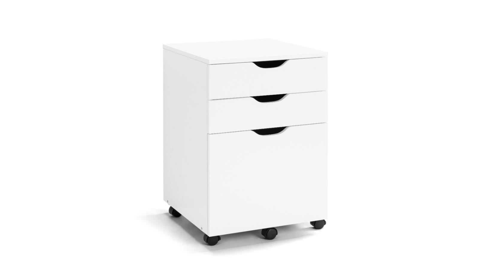 Kodu Belle Filing Cabinet Storage 3-Drawer Home Office Mobile Pedestal - White
