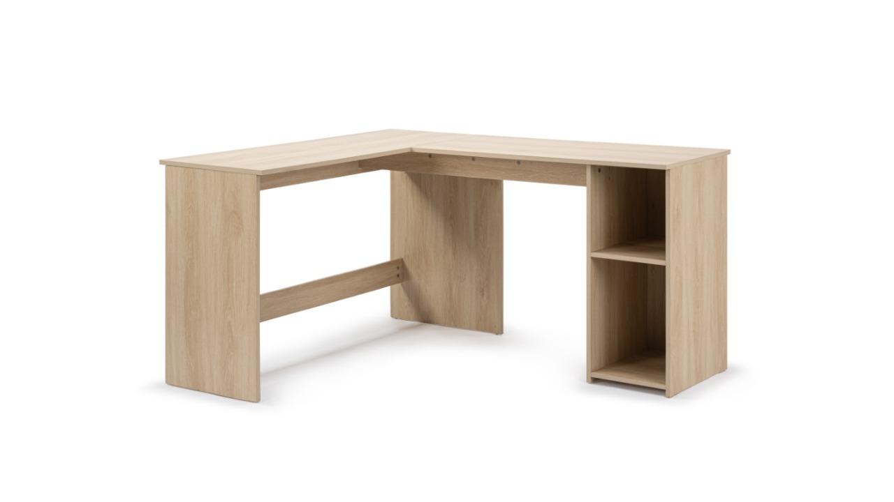 Kodu 145 x 120 Garrett L-Shaped Study Home Office Desk - Oak