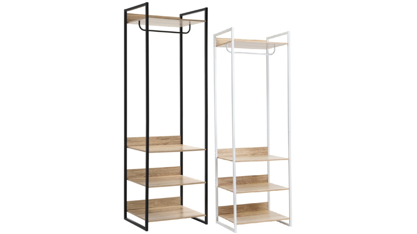 Kodu 2-Shelve Jones Open Wardrobe Clothes Hanger