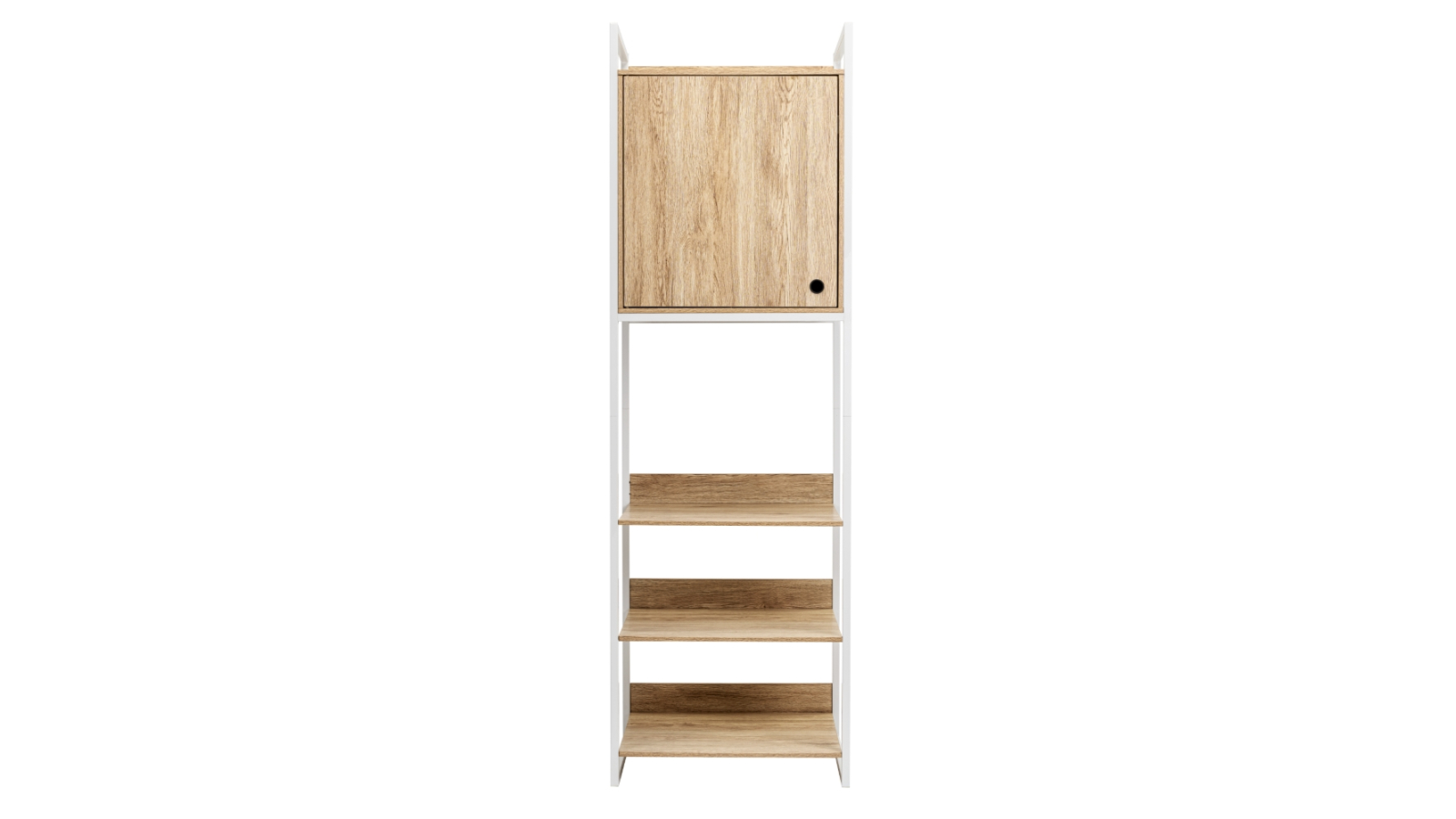 Kodu Jones Wardrobe Clothes Storage 1 Door and 3 Shelve - White