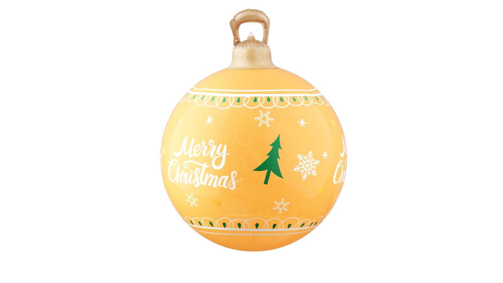 Jingle Jollys Inflatable LED Gold Giant Bauble - 60cm