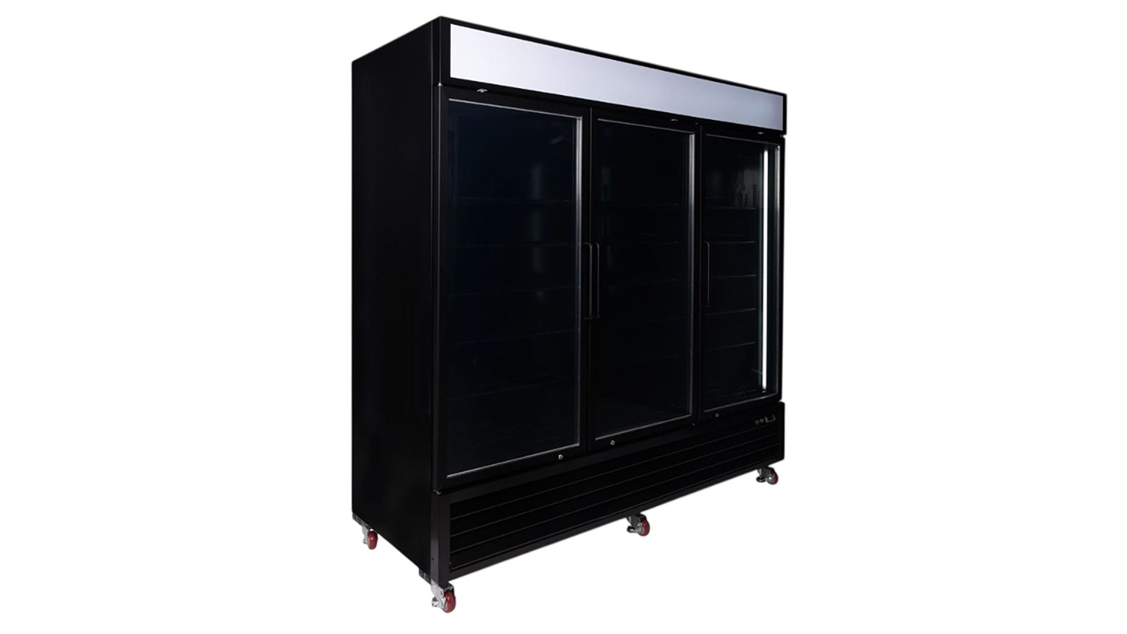 Bromic UC1980GDL-NR Commercial 3-Door Flat Glass Lightbox Upright Display Fridge - 1980 Litre