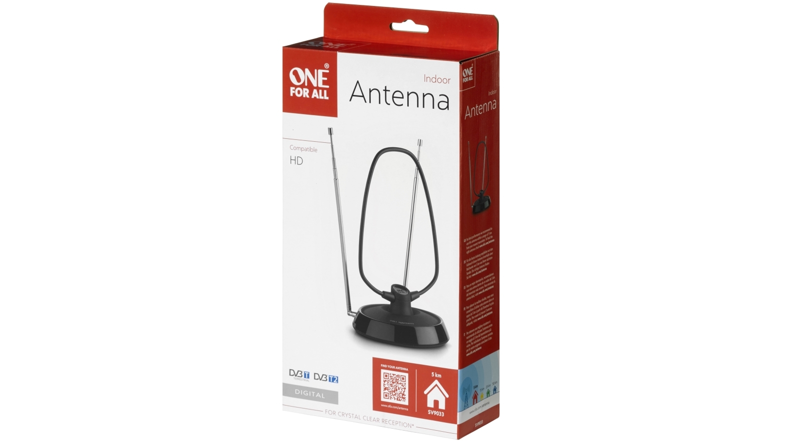 One For All Non Amplified DVBT/DAB Universal Indoor Antenna Harvey