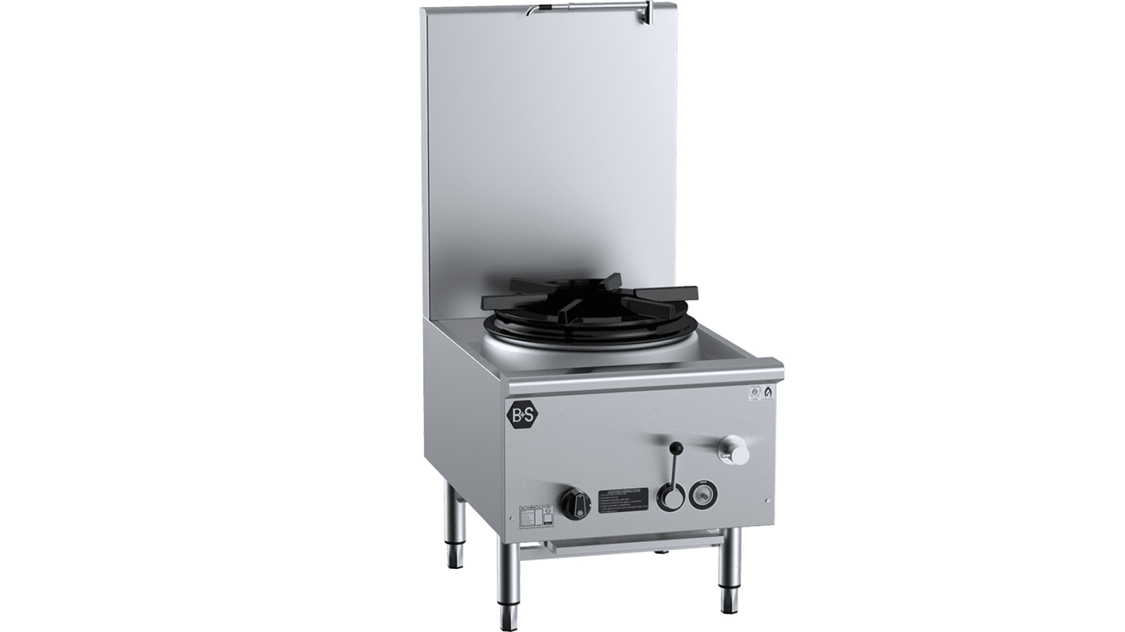 B plus S Black Waterless Single Hole Deluxe LPG Stock Pot