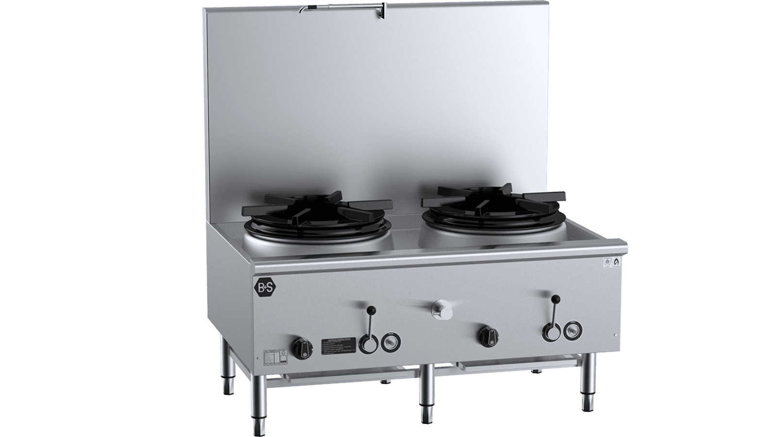 B plus S Black Waterless Two Hole Deluxe LPG Stock Pot