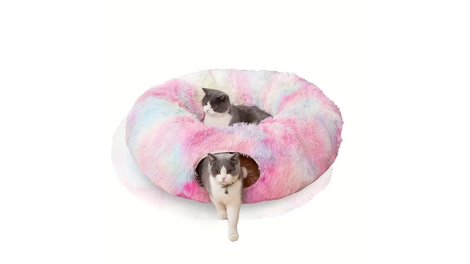 TM Cozy Plush Cat Tunnel Nest with Hanging Ball Toy 