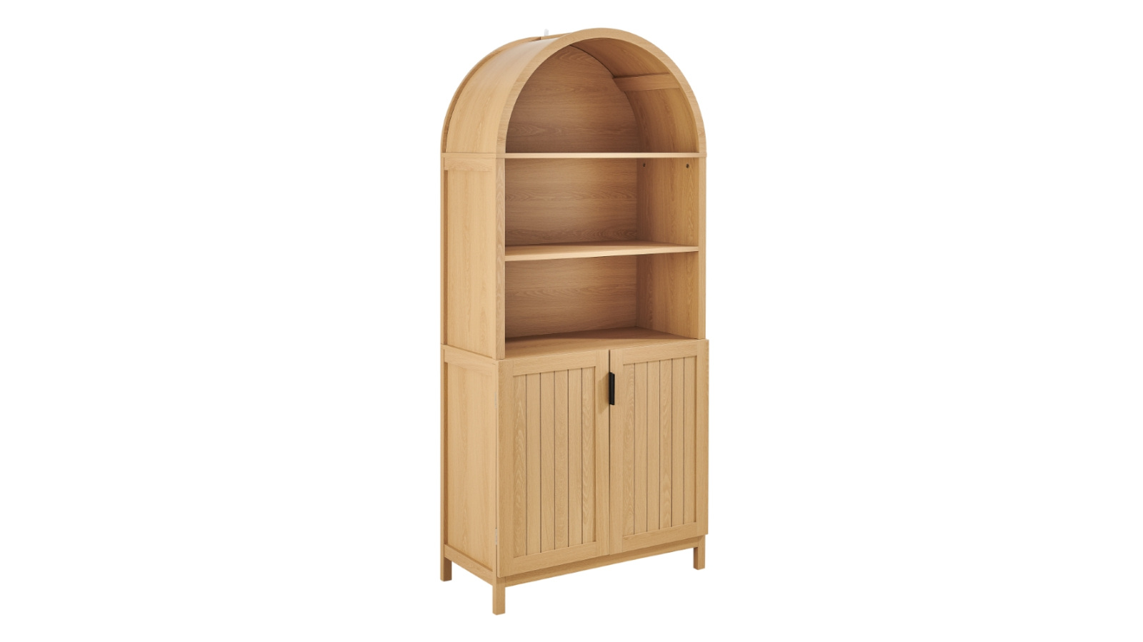 Kodu Roy Bookcase 2-Door Open Storage Display - Oak