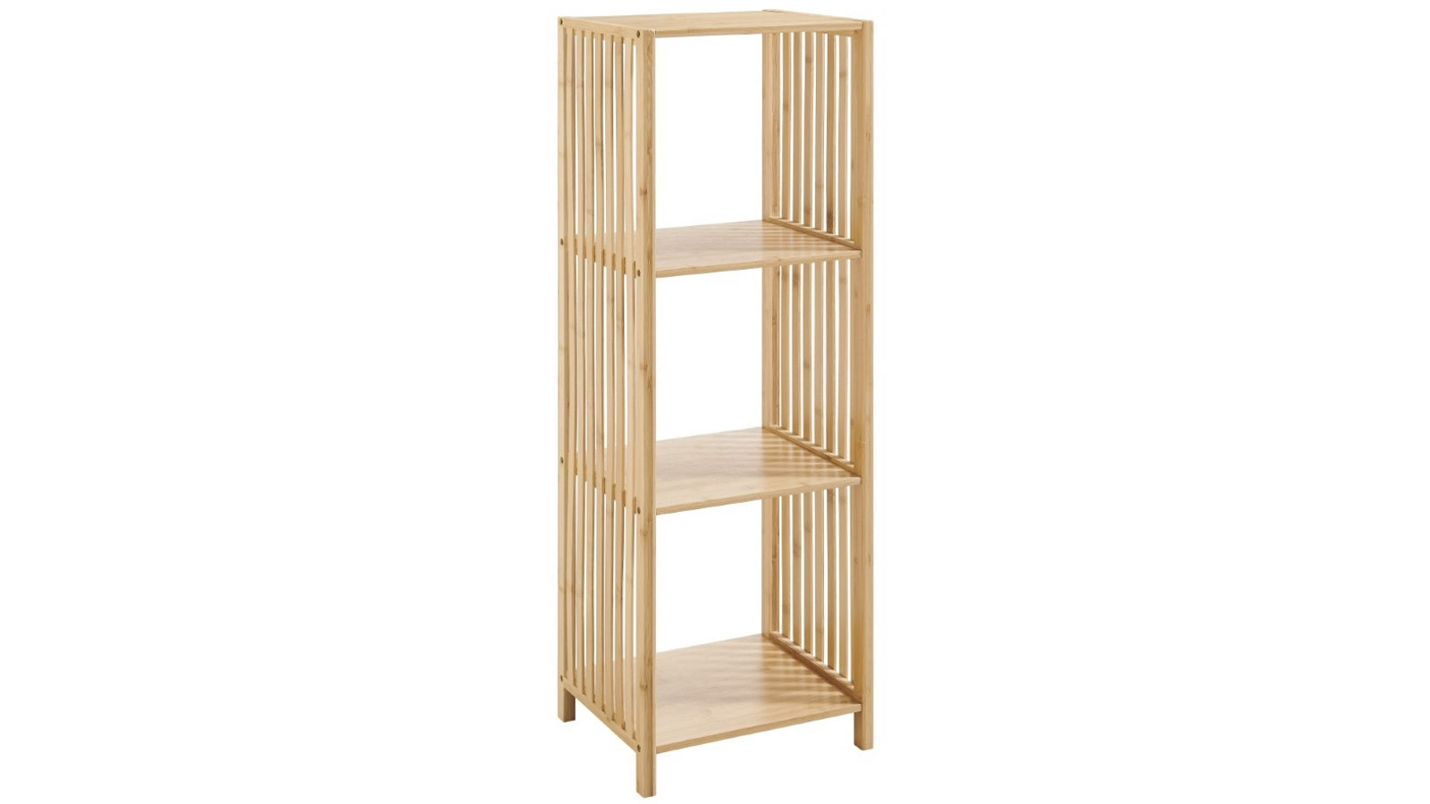 Kodu Nicolette 3 Tier Bamboo Open Shelf Bookshelf with Display Unit