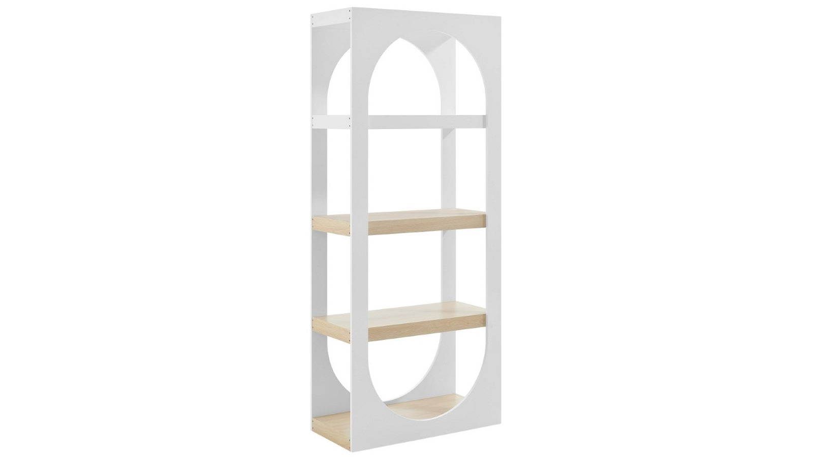 Kodu Janna  4 Tier Bookcase Bookshelf Display Unit - Oak and White