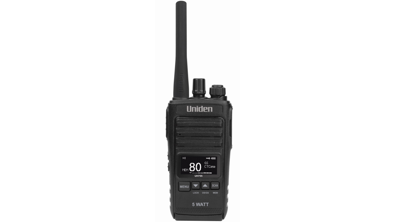 Uniden UH755 5W UHF CB Handheld Radio - Black