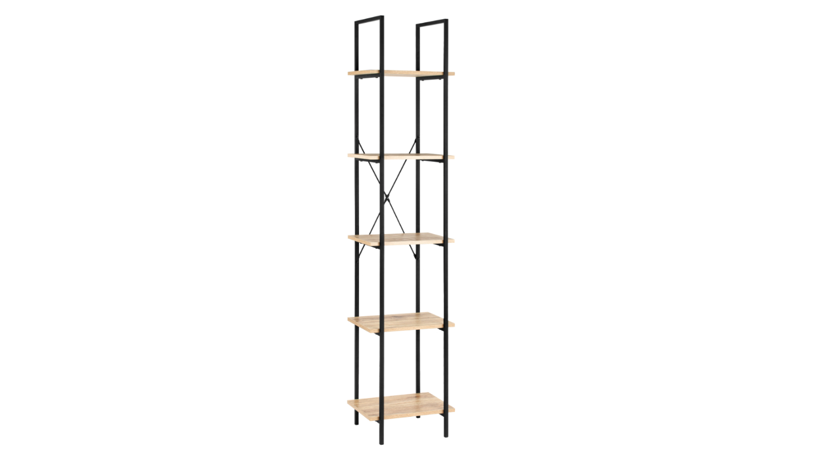 Kodu Hadley 5-Tier Industrial Bookshelf Display Cabinet - 40cm