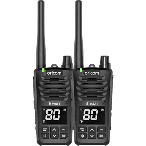 Oricom UHF2600-2 Twin Pack 2W Floating IPX7 UHF CB Radio