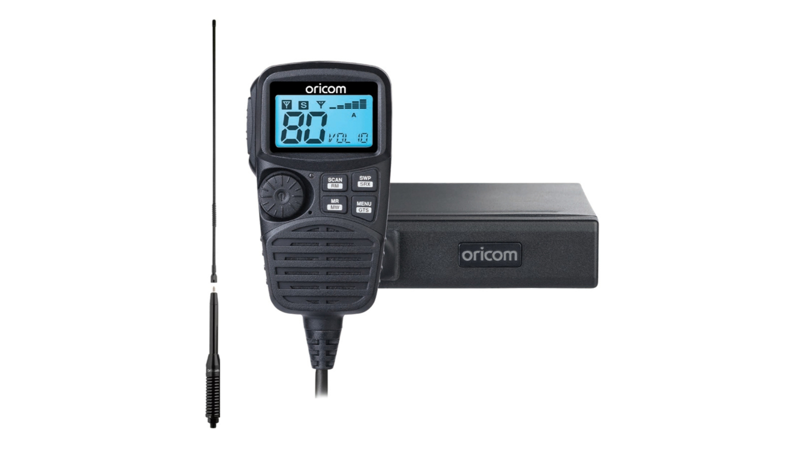 Oricom UHF350DRA Dual Receive UHF CB Radio Value Pack with Antenna