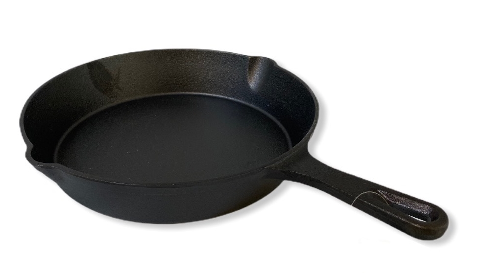 YES4HOMES 25cm Cast Iron Skillet Barbecue Fry Pan