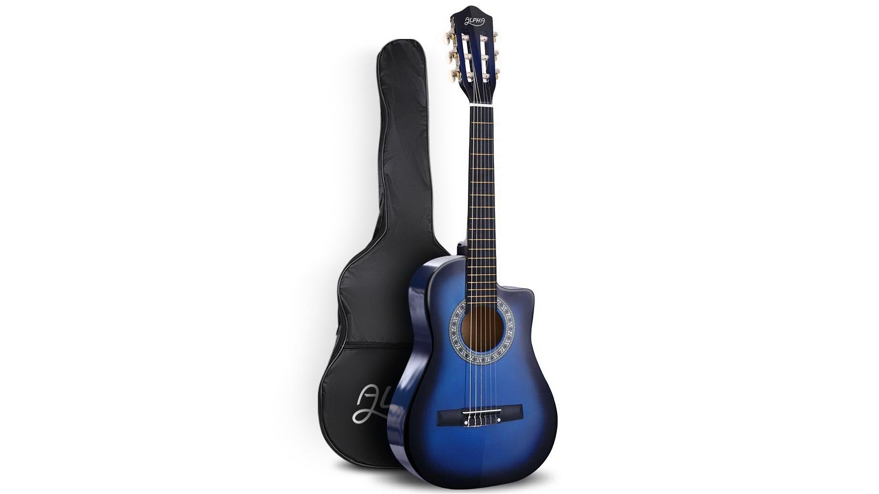 Alpha 34-inch Childrens Acoustic Guitar - Blue