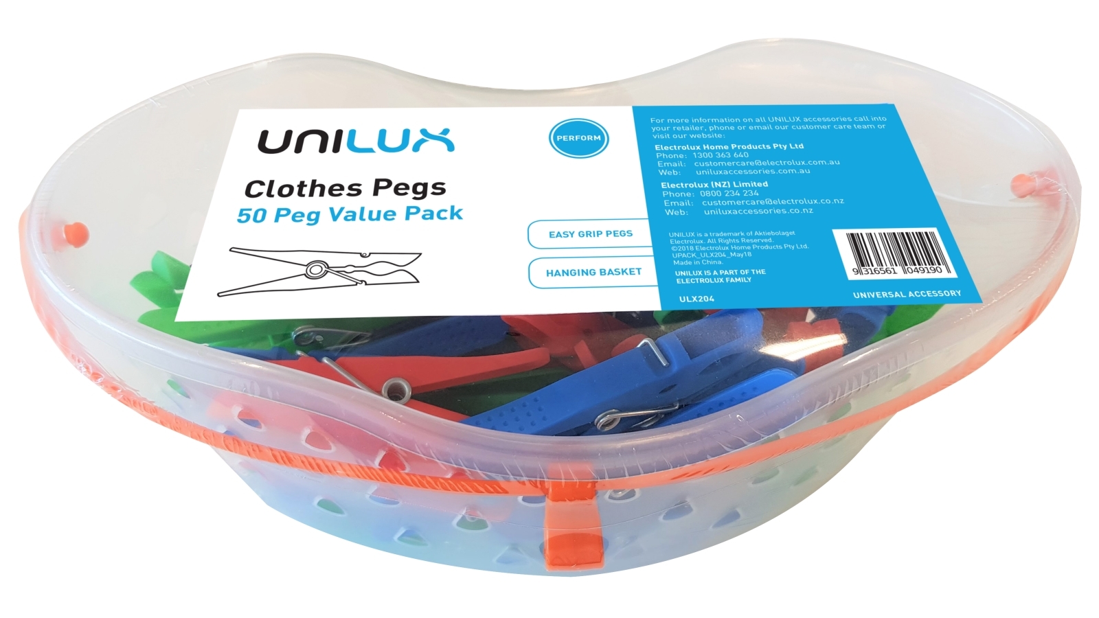 Unilux 50-Piece Clothes Pegs Value Pack
