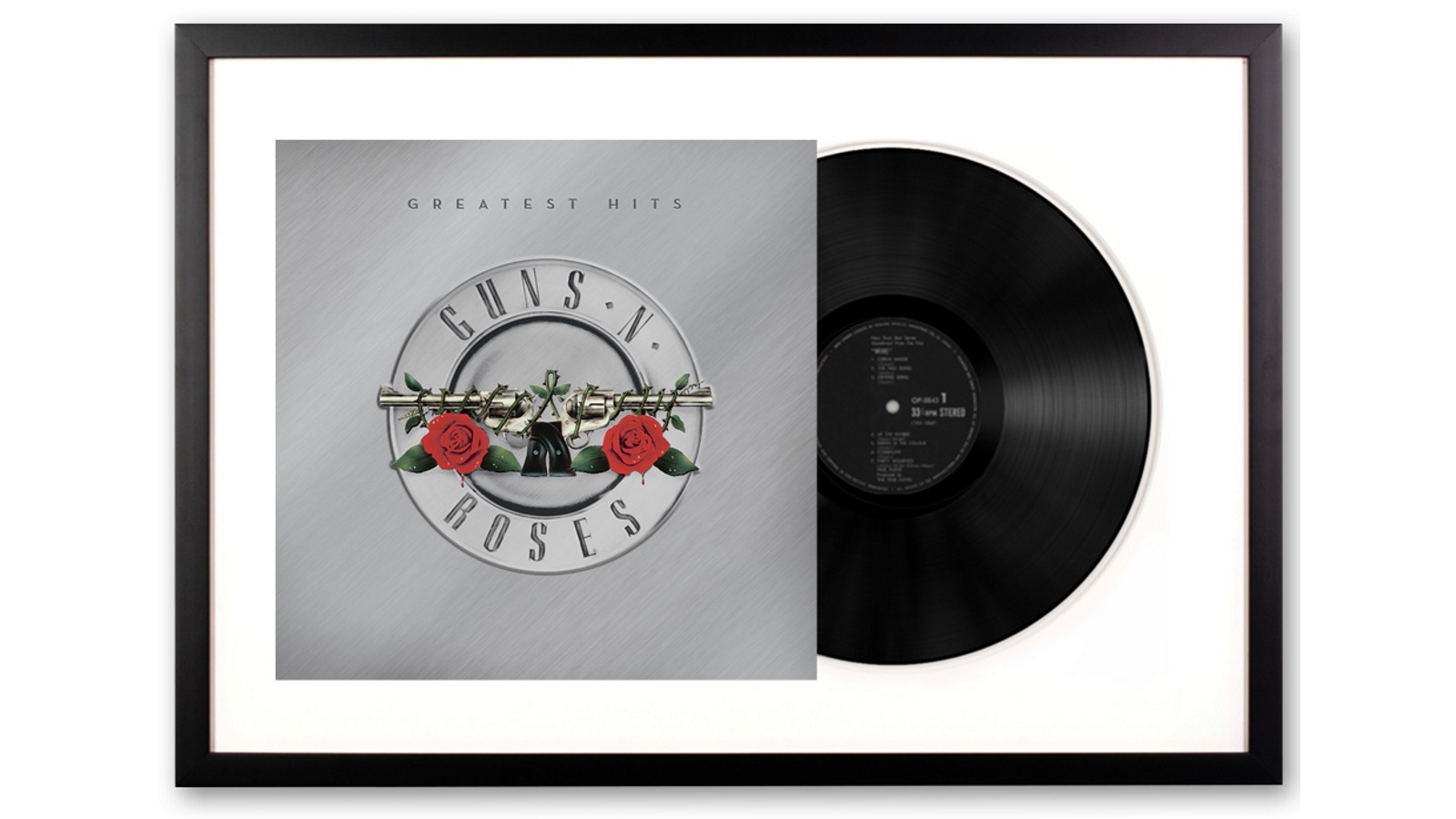 Vinyl Art Framed Guns N Roses Greatest Hits Double Vinyl Album Art