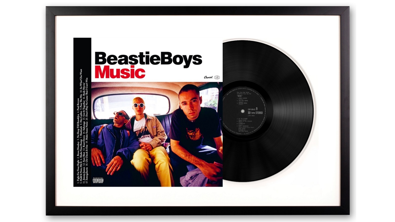Vinyl Art Framed Beastie Boys Music 2LP Vinyl Album Art