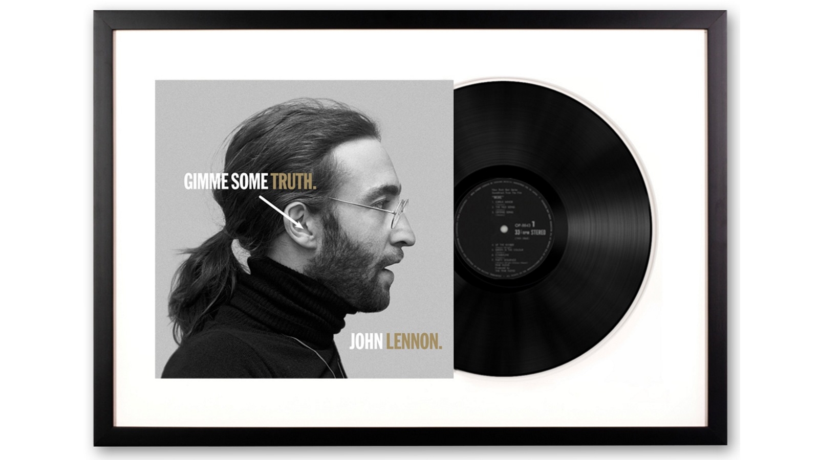 Vinyl Art Framed John Lennon Gimmie Some Truth Double Vinyl Album Art