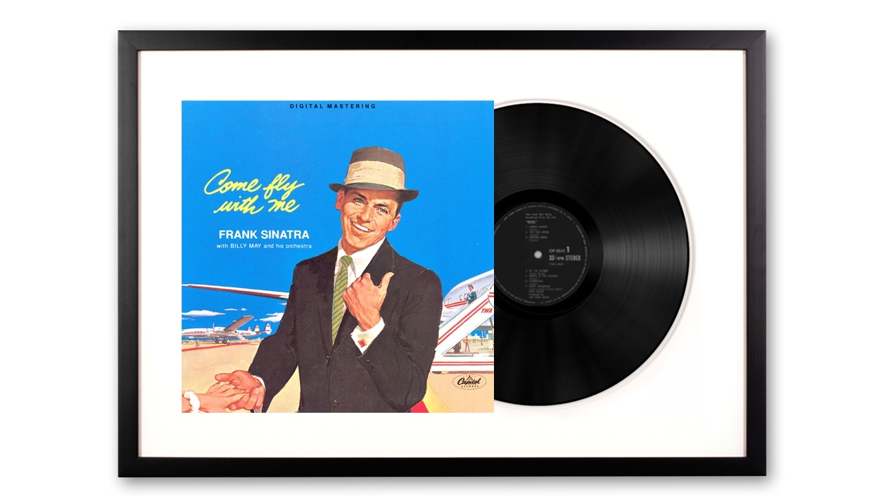 Vinyl Art Framed Frank Sinatra Come Fly with Me Vinyl Album Art
