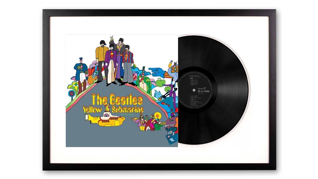 Vinyl Art Framed The Beatles Yellow Submarine Vinyl Album Art