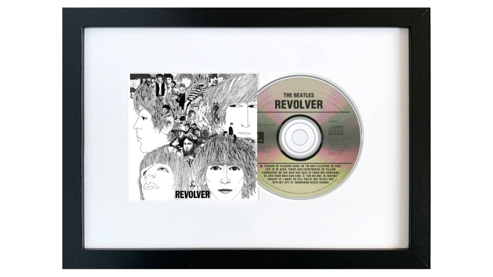 CD Art Acrylic and Wood The Beatles Revolver Album Art