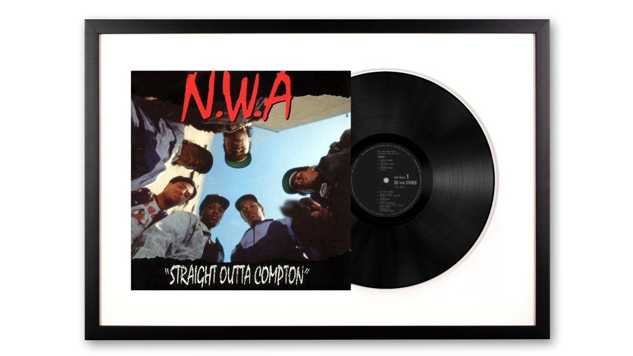 Vinyl Art Framed N.W.A Straight Outta Compton Vinyl Album Art