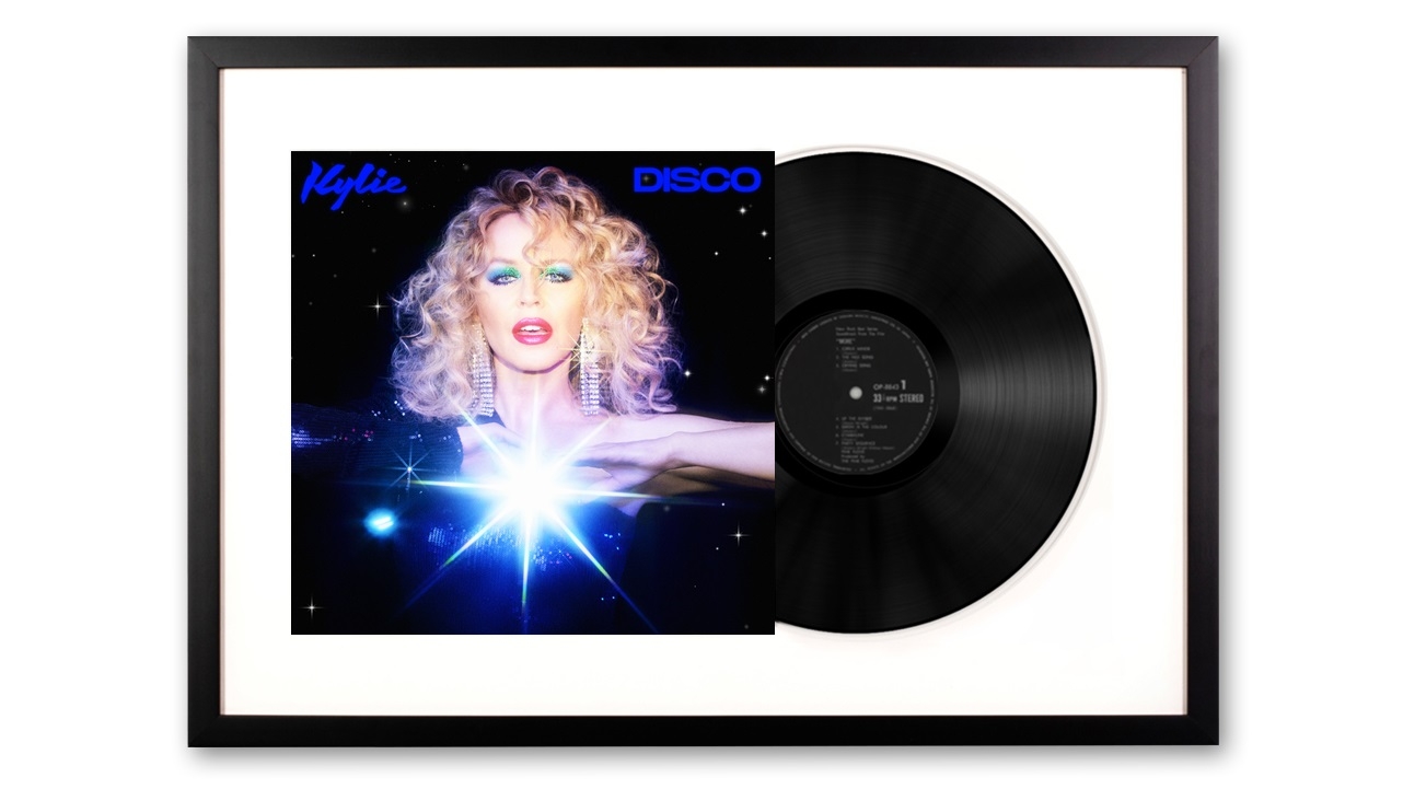 Vinyl Art Framed Kylie Disco Black Vinyl Album Art