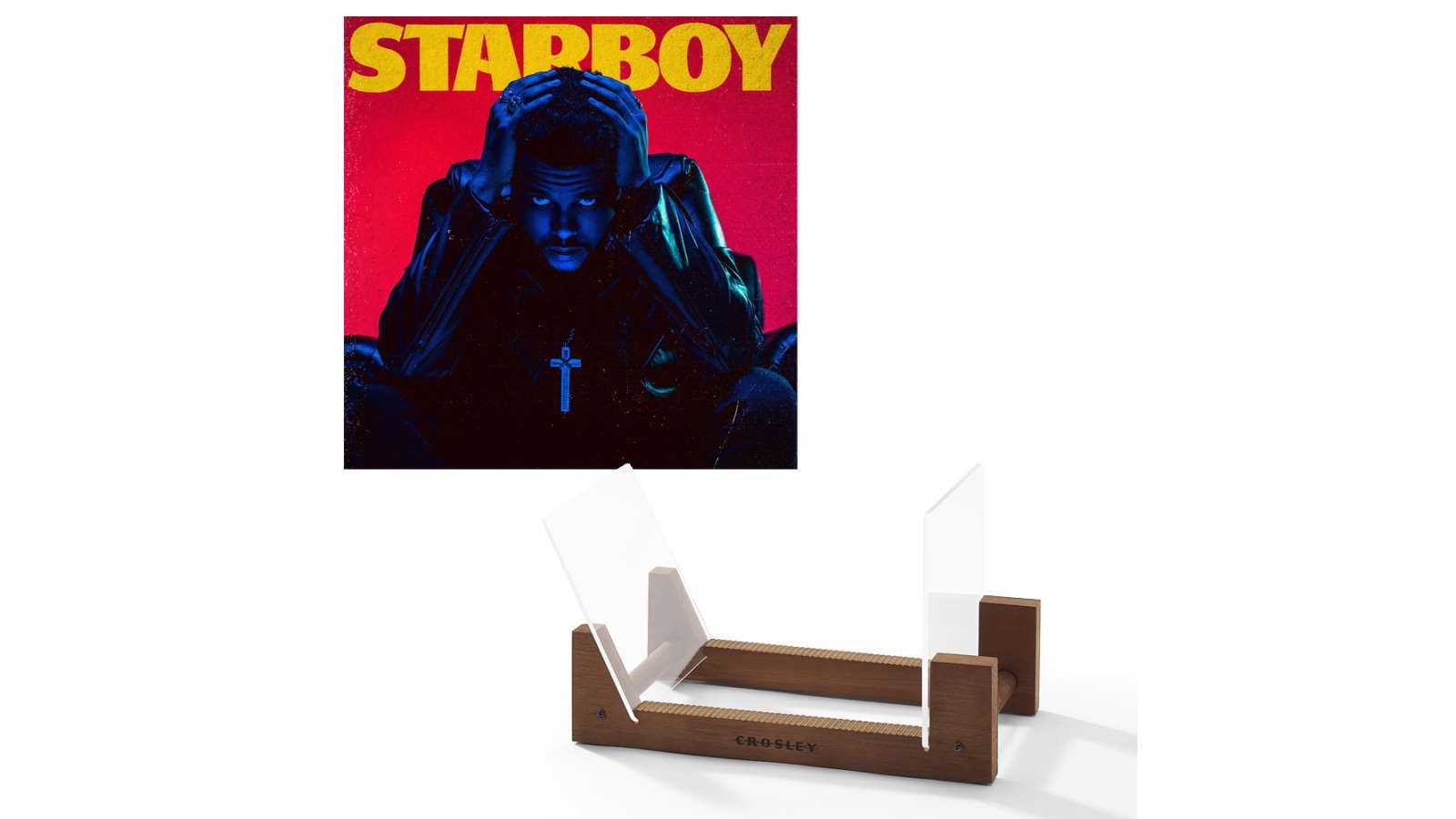 The Weeknd Starboy Double Vinyl Album & Record Storage Display Stand