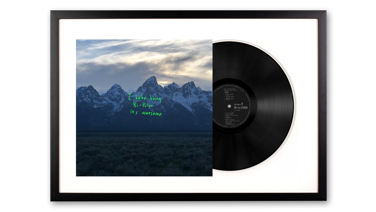 Vinyl Art Framed Kanye West Ye Vinyl Album Art Harvey Norman