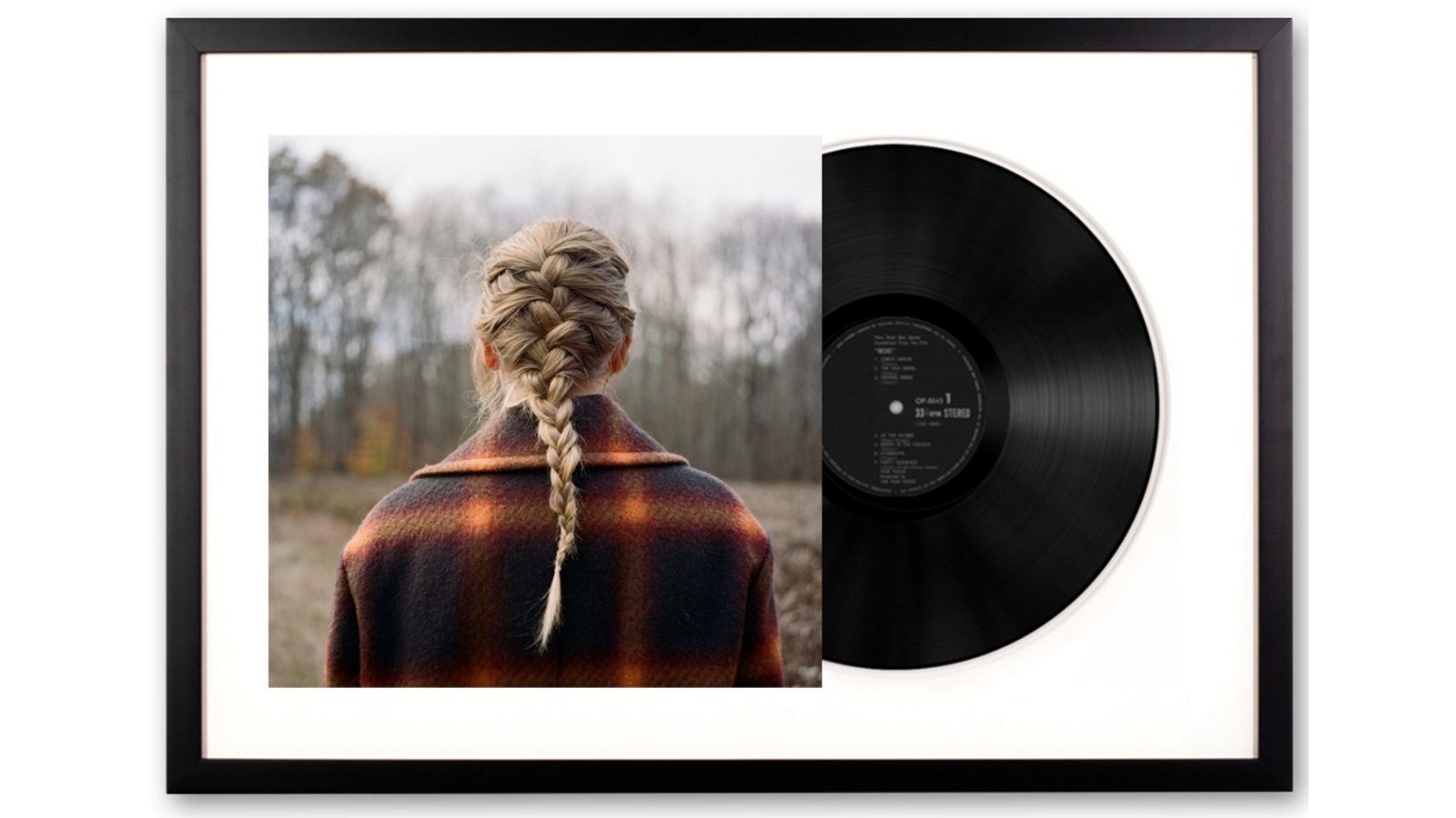 Vinyl Art Framed Taylor Swift Evermore Double Vinyl Album Art