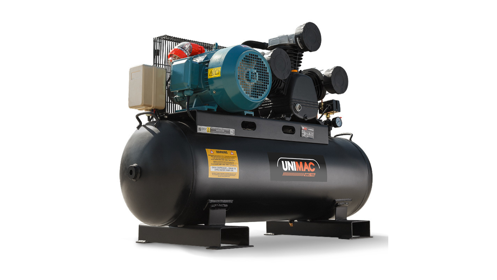 UNIMAC UMVC-15S 150L 7.5kW 115PSI 15A Plug Industrial Electric Air Compressor