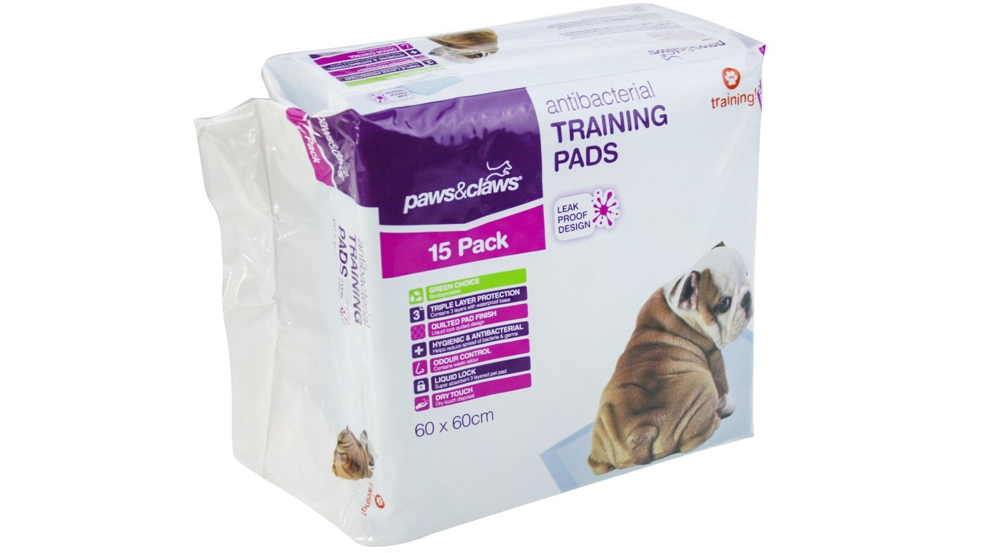 YES4PETS 15 Pack Paws n Claws 60x60cm Puppy Pet Indoor Toilet Training Pad