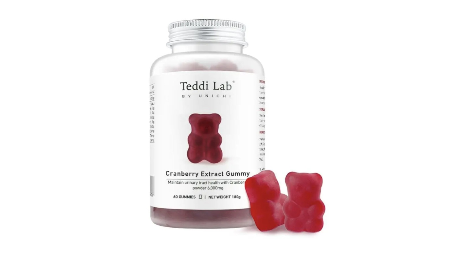 Unichi 60 Gummies Teddi Lab Cranberry Extract