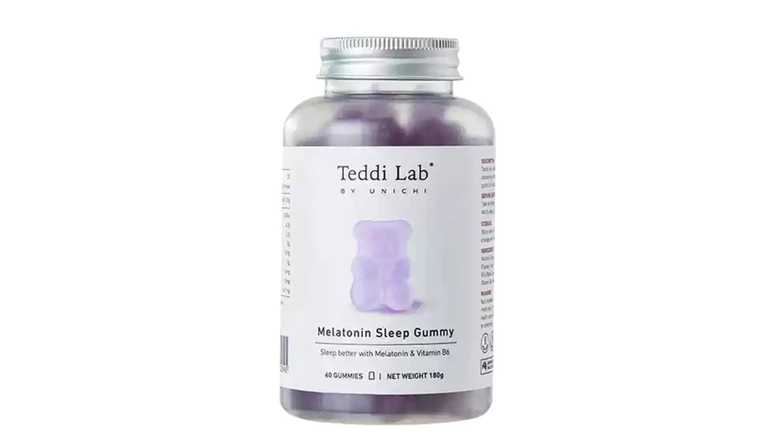 Unichi 60 Piece Teddi Lab Melatonin Sleep Gummy